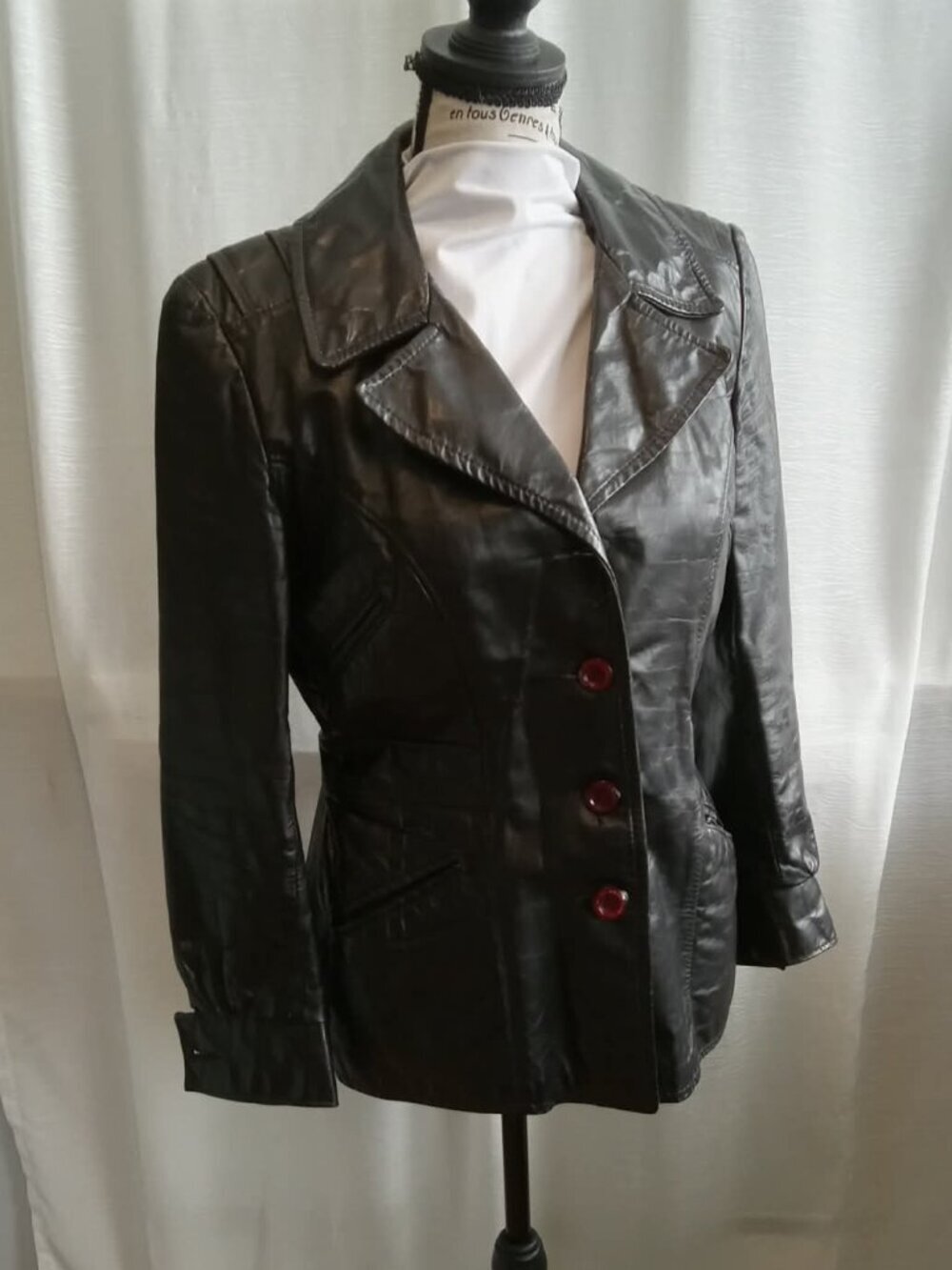 Slim leather jacket from the 1960s that belonged to my father
